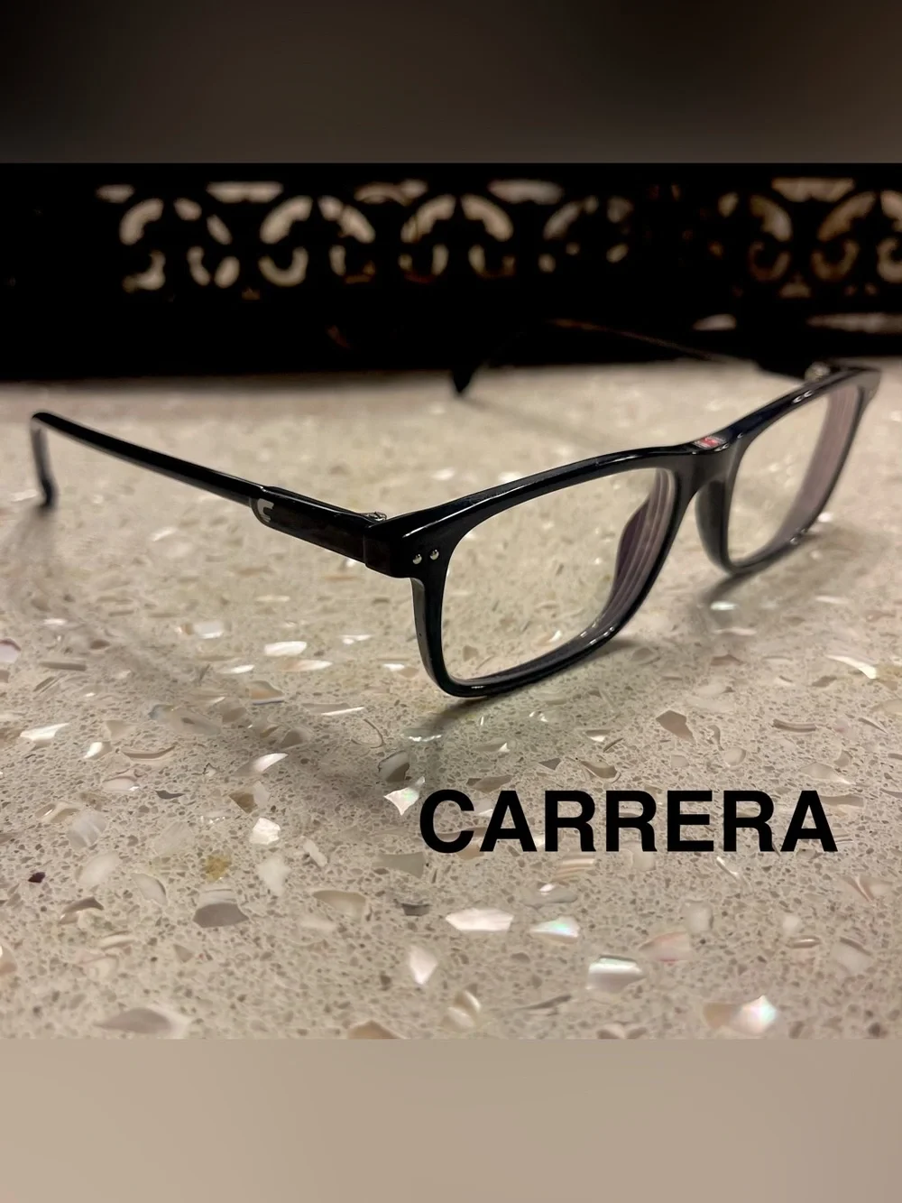 Carrera Black Rectangular Optical Frames 2001TN807